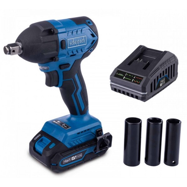 Akumuliatorinis veržliasukis Scheppach BC-IW350-X, SET S Akumuliatorinis veržliasukis Scheppach BC-IW350-X, SET S